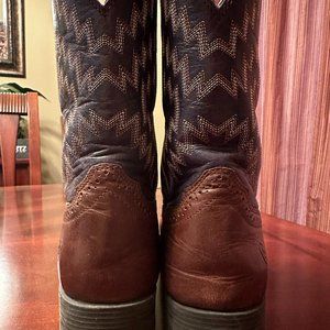 ARIAT Tycoon Western Boots Sz 4 Big Boys